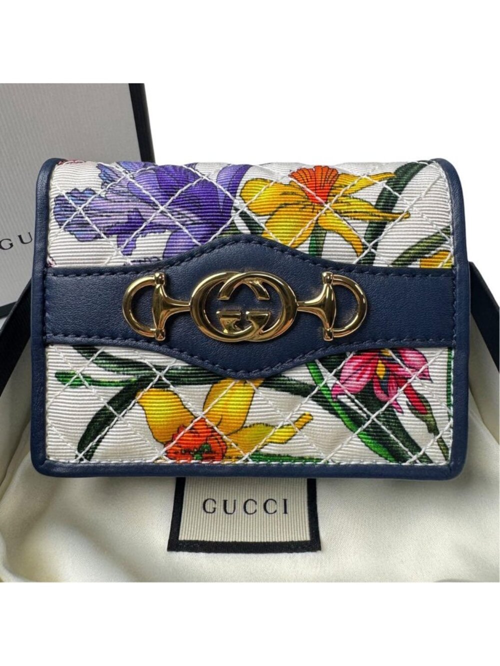 Gucci Zumi Flora Bifold Wallet Compact